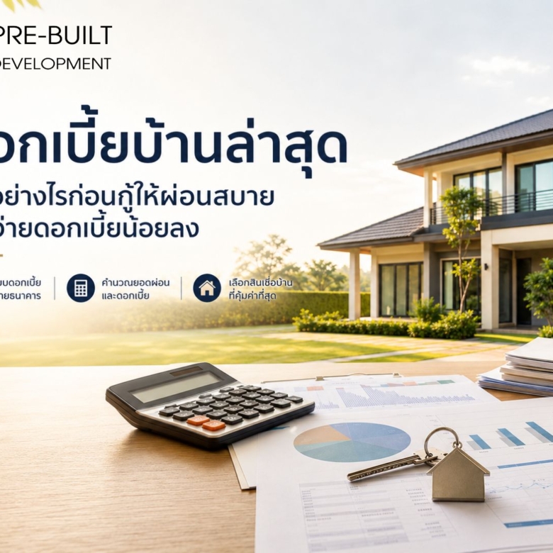 ดอกเบี้ยบ้านล่าสุด เช็กอย่างไรก่อนกู้ให้ผ่อนสบายและจ่ายดอกเบี้ยน้อยลง