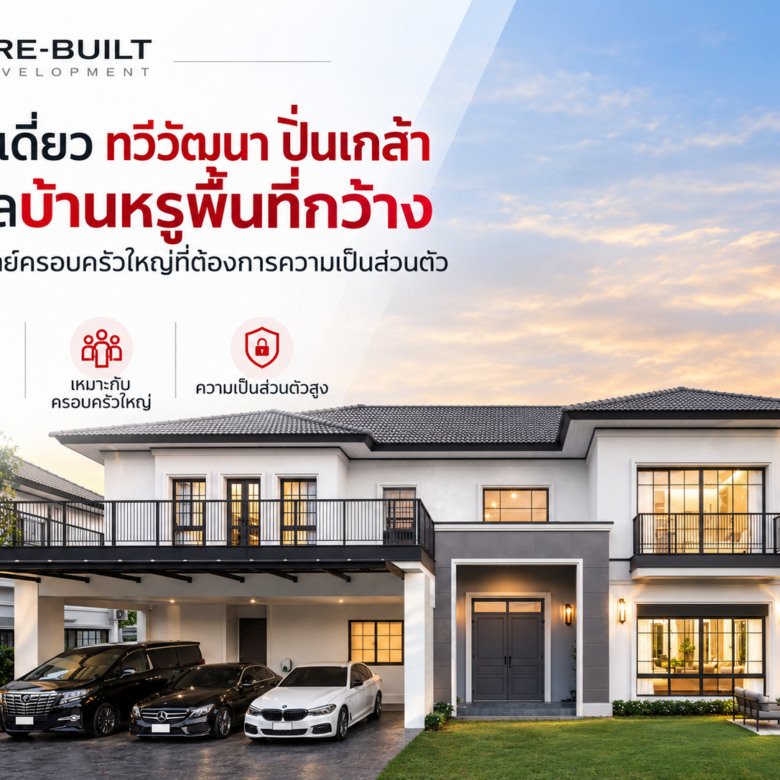 บ้านเดี่ยว ทวีวัฒนา ปิ่นเกล้า ทำเลบ้านหรูพื้นที่กว้าง ตอบโจทย์ครอบครัวใหญ่ที่ต้องการความเป็นส่วนตัว